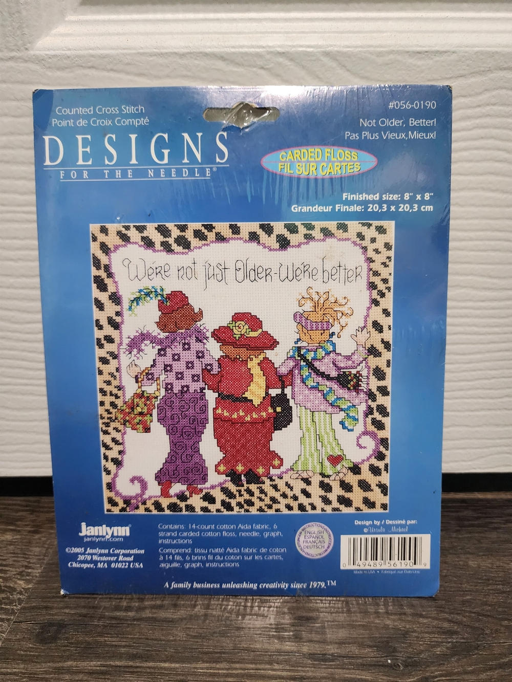 Janlynn Counted Cross Stitch Kit - "Not Older, Better!"